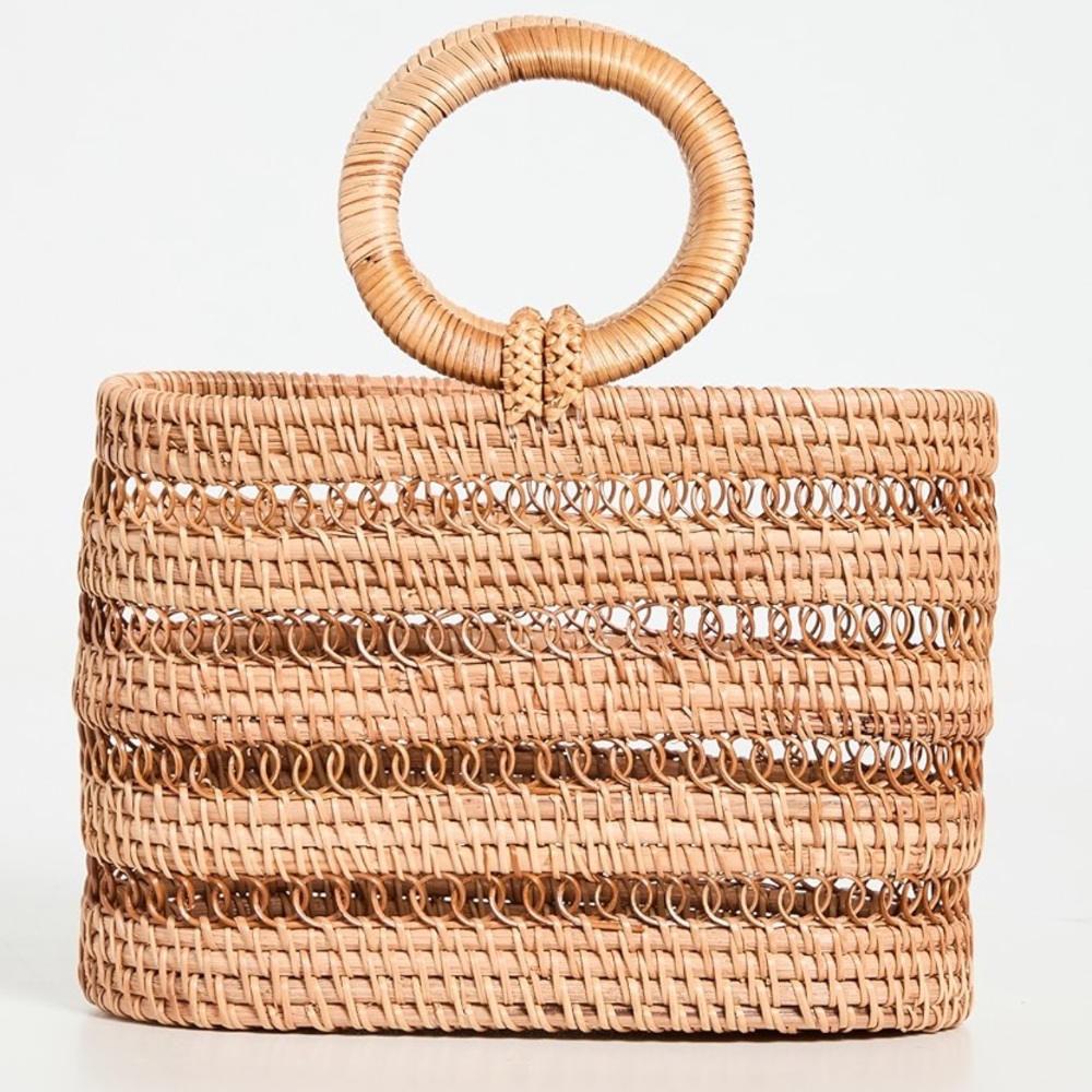 Cult Gaia Coco Mini Raffia Tote